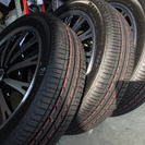 ＃N BOX カスタム純正　新車外しのアルミ＋BSタイヤ 165/55R15