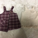 サイズ95☆bebeの冬ジャンバースカート