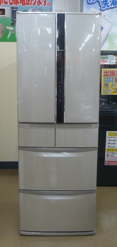 日立 冷蔵庫 R-F440D 441L H1818×W650×D648 14年 中古 へこみ有り