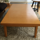 【美品】伸縮式木材ローテーブル リビングテーブル