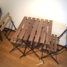 IKEA、テーブル＆チェア2脚 屋外用(TARNO)