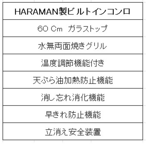 ビルトインガスコンロ