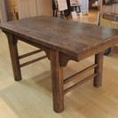 中国製中古家具　無垢板ダイニングテーブル