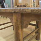 中国製中古家具　無垢板ダイニングテーブル