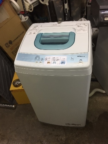HITACHI 5キロ 洗濯機保証一ヶ月