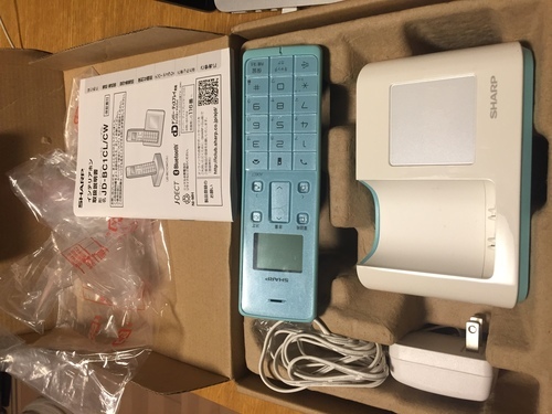 シャープ インテリアホン Jd 1cl A ブルー 箱 説明書 通電ok こたろう 鷺沼の電話 ｆａｘ 電話機 の中古あげます 譲ります ジモティーで不用品の処分