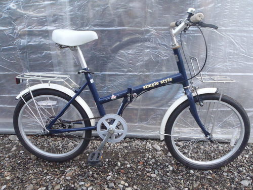 折畳み　２０インチ　シングルギヤ　カギ新品　中古自転車　063