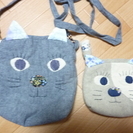 ハンドメイド 猫ちゃんのポシェット＆小銭入れ