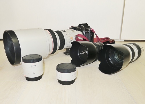 CANON EOS F2.8 赤レンズ3本　テレコン2本　バック　おまけボディ