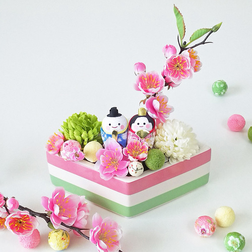 ワンデイレッスン 桃の節句のアレンジ アーティフィシャルフラワーアレンジ教室 Lacolline 千葉寺のアートフラワー の生徒募集 教室 スクールの広告掲示板 ジモティー