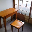 机・椅子セット　【新品・無垢材】