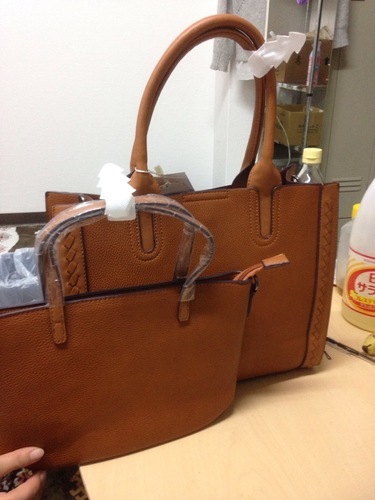 ブラウンハンドバック【２waybag】ポーチバック付