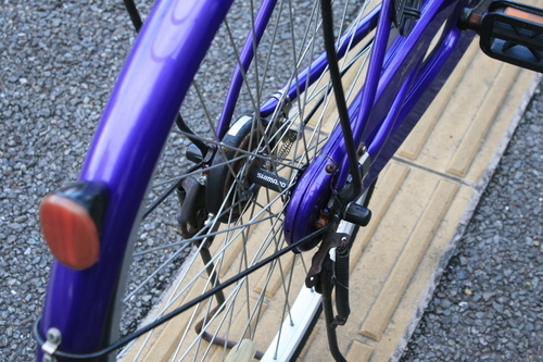 自転車 紫 ママチャリ
