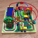 木のおもちゃ 知育玩具 カラフルビーズコースター
