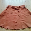 Auntie Rosa 茶色　リボンスカート