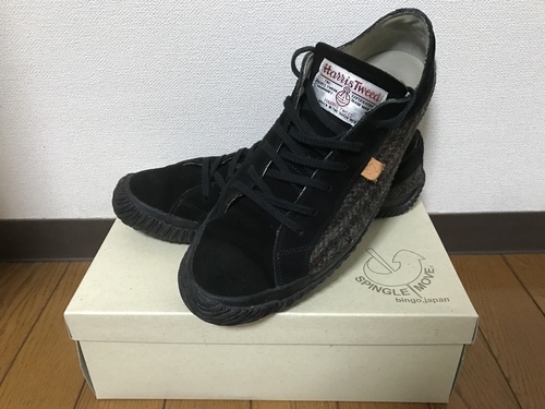 スピングルムーブ　SPINGLE MOVE SPM-130 Black/Gray　LL(27.5cm)　ハリスツイード　スピングルコラボモデル