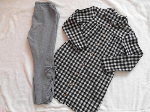 130cm女の子チュニックとレギンスのセットベルメゾン ベル 中の島の