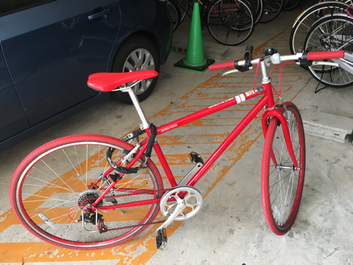 赤のおしゃれ自転車