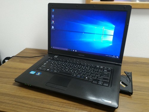 お取引中)第2世代Core-i3 ﾒﾓﾘ3G搭載 Windows10ノートPC Core-i3/3GB/250GB/DVD-ROM/無線LAN/Libre Office [東芝 Dynabook B551]