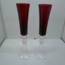 バカラ シャンパングラス ミルニュイ　フルーティッシモ　レッド 未使用品