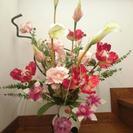 【値下げ】アンティーク風な造花と花器(フラワーポット)