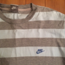 最終値下❗️NIKE 杢ボーダー ロングTシャツ Lサイズ