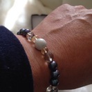 天然淡水本真珠【ホワイトターコイズ水晶】ブレスレット