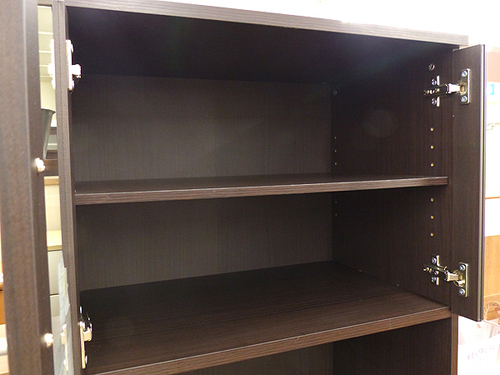 ☆ジモティ割あり☆ 食器棚 グレーブラウン H100.5×D42.5×W180.5