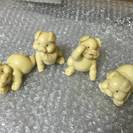 4匹の子豚？セット 置物 中華インテリア 北京の雑貨・骨董市場で購入