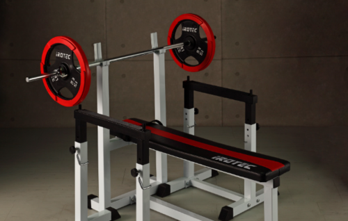 トレーニングベンチ バーベル付き 100kg set iROTEC バーベル100キロ
