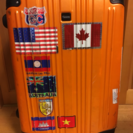 スーツケース オレンジ色 中古 TSAロック対応