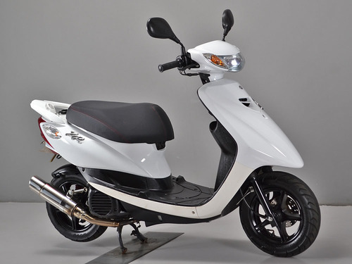 ジョグZR 4スト ホワイト カスタムマフラーブルーイルミネーション！
