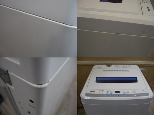 【販売終了致しました。ありがとうございます。】SANYO　6.0㎏　ステンレス槽　全自動洗濯機　ASW-60D　中古品