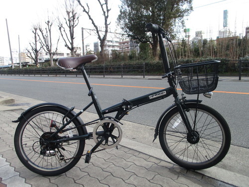 折りたたみ自転車 20インチ カゴ付き シマノ 6段変速 折り畳み自転車 