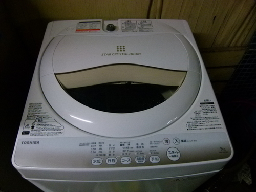 TOSHIBA 東芝 全自動洗濯機 5kg ホワイト系 AW-5G3-W