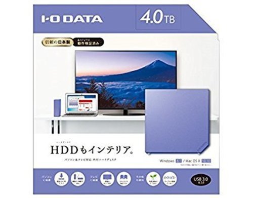 (新品）Ｉ-O DATA USB 3.0/2.0対応外付ハードディスク Twilight Blue 4.0TB HDEL-UT4B