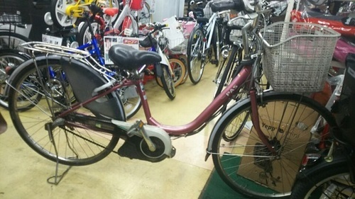 中古車出ました！！　電動アシスト自転車　　YAMAHA　PAS　26インチ　　ピンク　　バッテリー新品　2月15日以降のお渡し