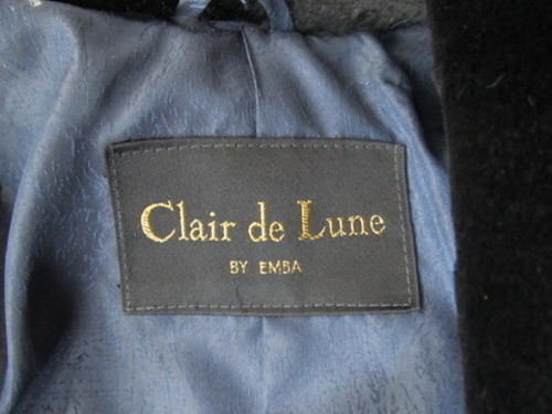 Clair de Lune BY EMBAエンバ　 シェアードミンクジャケット　毛皮　リメイクにも　漆黒