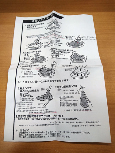 オカリナ製作キット 小（高音）キット 20個ヶ入り 岐阜県石膏型