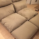 【廃盤】【美品】無印良品／ハイバックリクライニングソファ／1シーター／オットマンセット／2セット