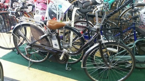 中古車出ました！！　miyata　電動アシスト自転車　ブラウン　26インチ　　2月15日以降のお渡し