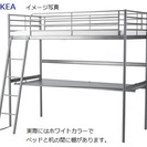 イケア　ロフトベッド＆棚＆テーブル付き　白　（IKEA　ホワイト）