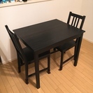 IKEA ダイニングテーブル 2人用 椅子付き