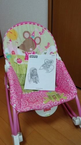 取引完了 中古美品 フィッシャープライス社バウンサー インファント トドラーロッカー ピンク X7567 付属品 取扱説明書付き とも 東岸和田のベビー用品 ベビーラック ベビーチェア の中古あげます 譲ります ジモティーで不用品の処分