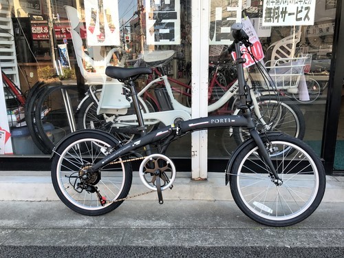 新車販売　20型折りたたみ自転車　ブラック　近隣地域配送可能！（配送費別途1080円より）