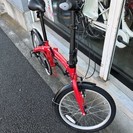 新車販売　20型折りたたみ自転車　レッド　近隣地域配送可能！（配送費別途1080円より）