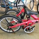 新車販売　20型折りたたみ自転車　レッド　近隣地域配送可能！（配送費別途1080円より）
