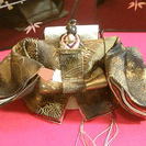 京 着付  雛人形　十二単風　木製台と屏風・雪洞付き