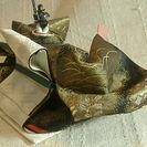 京 着付  雛人形　十二単風　木製台と屏風・雪洞付き