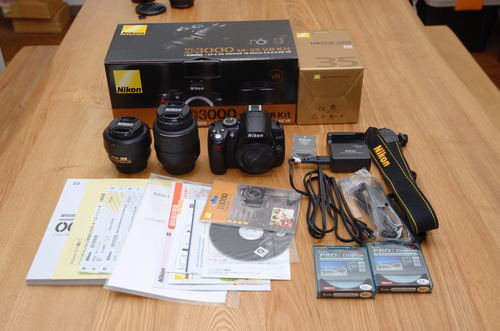 【値下げしました】Nikon D3000レンズキット　+　DX　35ｍｍ単焦点レンズ